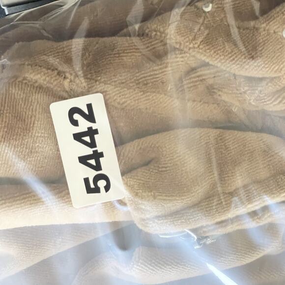 Quacker Factory Velour Vest Women XL Tan Rhinestone Bling Full Zip Quilted Artsy - Picture 14 of 14